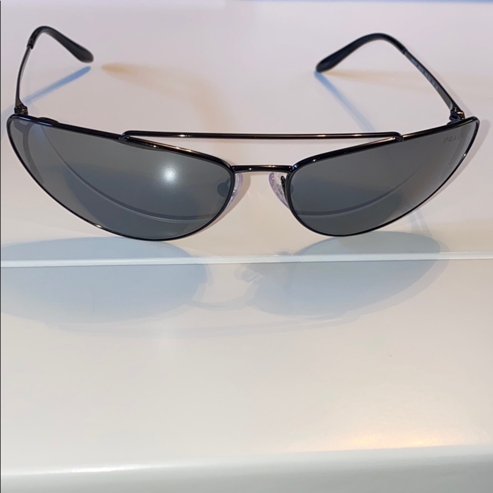 Prada Cat Eye Black Occiali Da Sole Sunglasses - Picture 4 of 11
